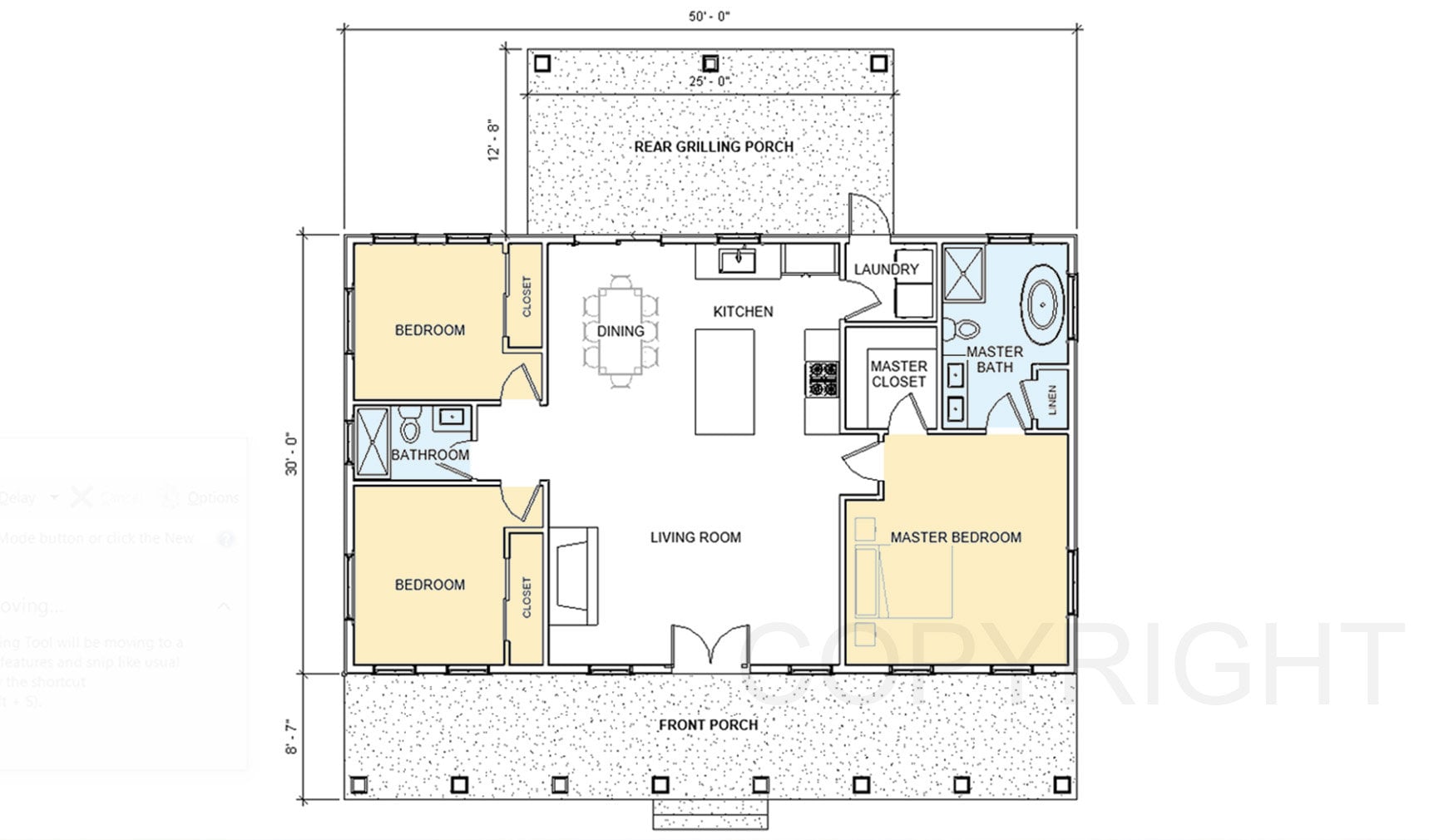 Cedar Ridge Custom House Design - Modern Ranch Farmhouse 1500 Square Feet - Drawings Blueprints