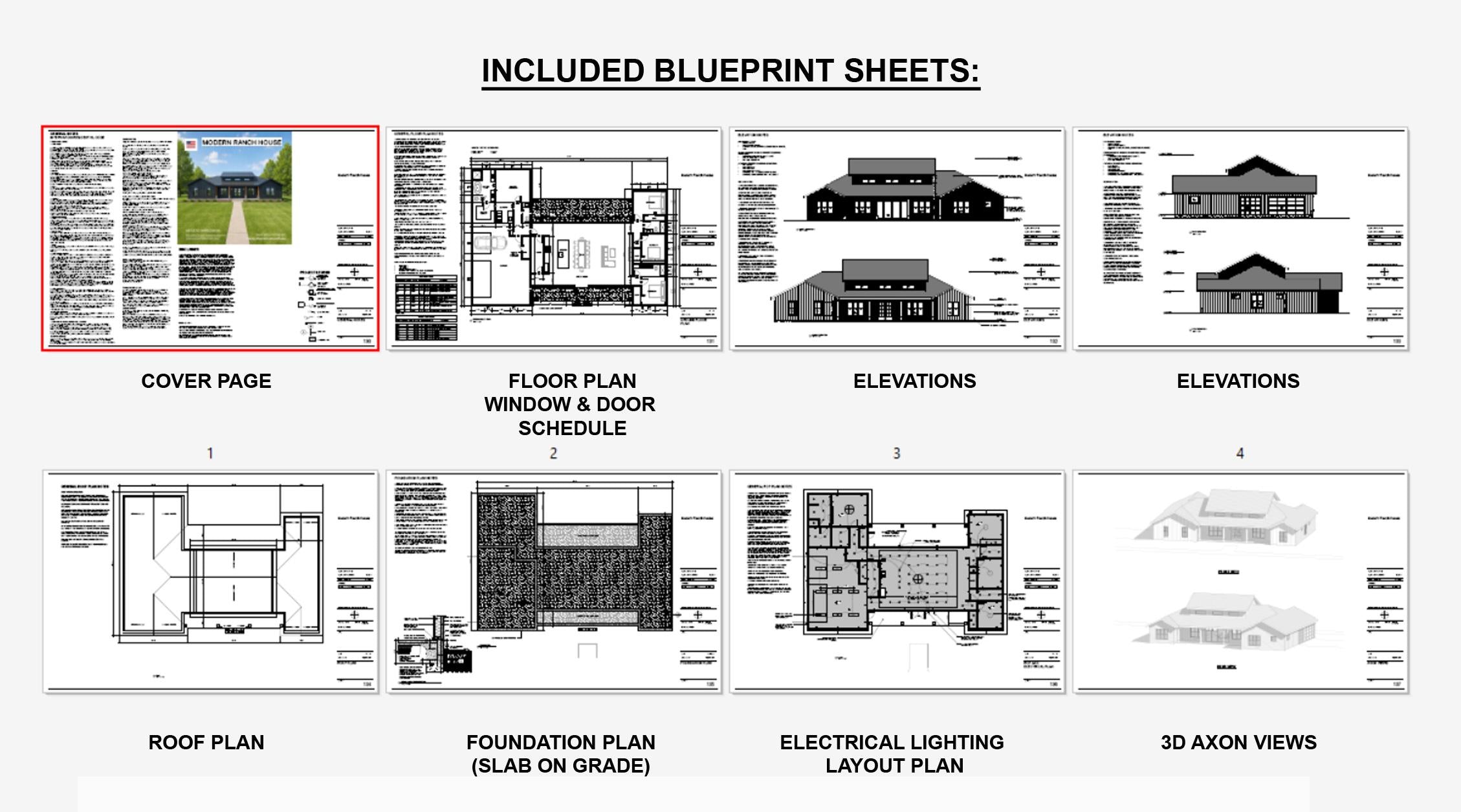 Mighty Maple Barndominium House Plan - 2636 SF, 4 Bed 3.5 Bath - Modern Open Floor Plan Blueprints