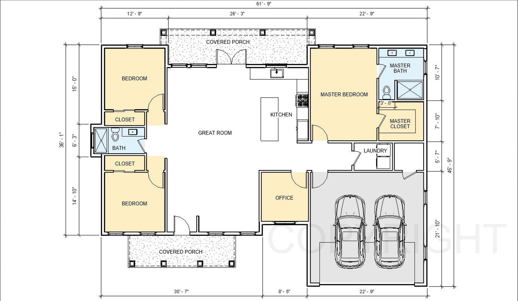 Cedar Shake Traditional House Plan Design - Modern Spacious - Double Garage - Drawings Blueprints + electrical