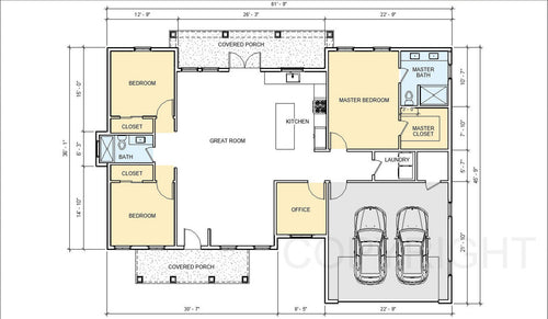Cedar Shake Traditional House Plan Design - Modern Spacious - Double Garage - Drawings Blueprints + electrical