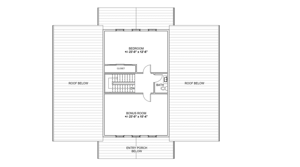 Hayloft Haven Two Story Monitor Style Barndrominium House Plans - Open Plan Design - 4 Bed 3.5 Bath - Drawings Blueprints