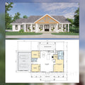 Cedar Springs Barndominium House Plan - 1650 SF, 3 Bed 2 Bath with 2-Car Garage - Wood Entry Truss