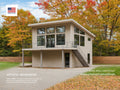 Tall Maple 2 story Detached 28'x28' Two Car Garage Loft House Plan Design - 2 Bed 1 Bath 784 sq ft - 2 Garage - Drawings Blueprints