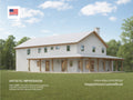 Farmhouse Barndo House Plan - 68x38, 3 Bed 3 Bath with 2-Car + RV Garage - Modern Blueprints