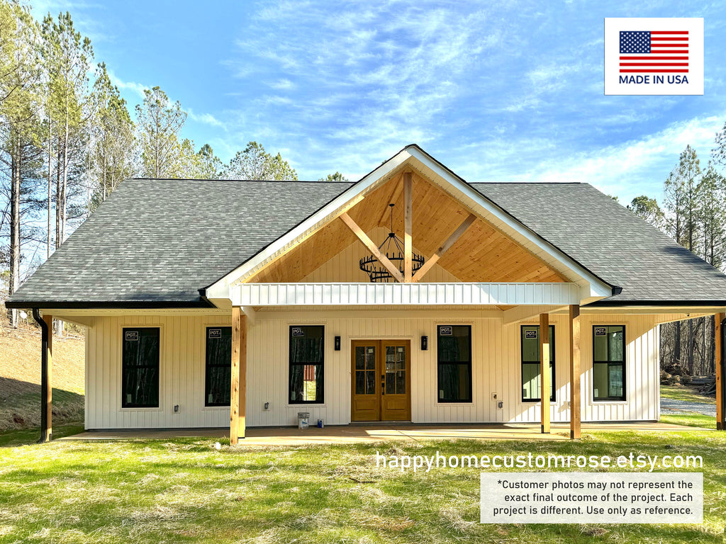 Oak Springs Farmhouse House Plan - 1500 SF, 3 Bed 2 Bath - Modern Open Floor Plan Blueprints