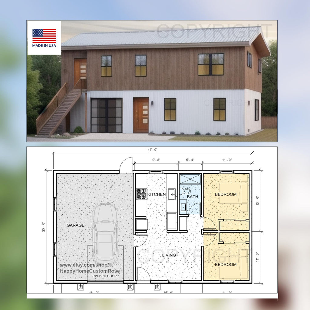Maple two-level Duplex House Plan Design - 2200 SF - Modern Multifamily - Drawings Blueprints - Investment Property + Electrical Layout