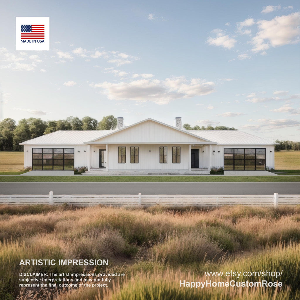 Hip Roof Duplex Investment Rental Plan - 2 Bed 2 bath - 1228 SF - Modern Spacious Multifamily - Drawings Blueprints - Investment Property