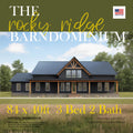 Rocky Ridge Barndominium Modern House Open Plan Design 84 x 40 - 3 Bed 2 Bath -  Drawings Blueprints
