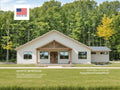 Grand Gable Barndominium Farmhouse - 70' x 40' House Plan Design - 3 Bed 2 Bath - Drawings Blueprints