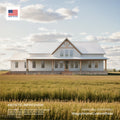 Rocky Ridge Barndominium Modern House Open Plan Design 84 x 40 - 3 Bed 2 Bath -  Drawings Blueprints