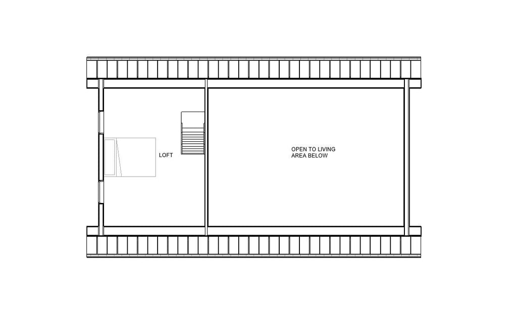 Modern Cabin Design - Minimal Scandavian 880 Square Feet - 2 Bed 1 Bath - Drawings Blueprints