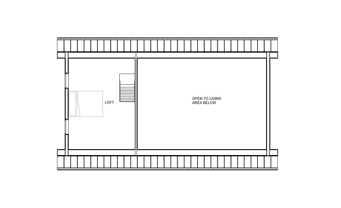 Modern Cabin Design - Minimal Scandavian 880 Square Feet - 2 Bed 1 Bath - Drawings Blueprints