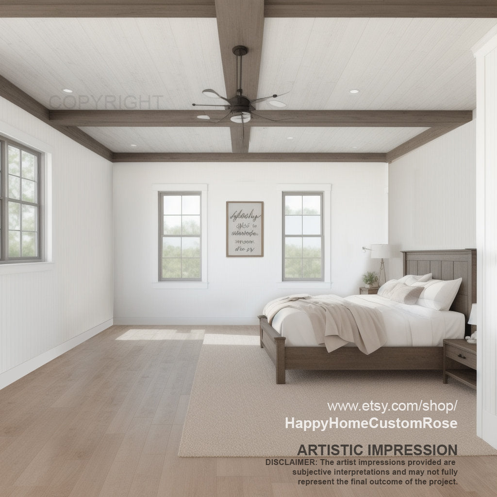 Cedar Springs Barndominium House Plan Design - Wood Entry Truss - Modern Spacious - Double Garage - Drawings Blueprints + Electrical