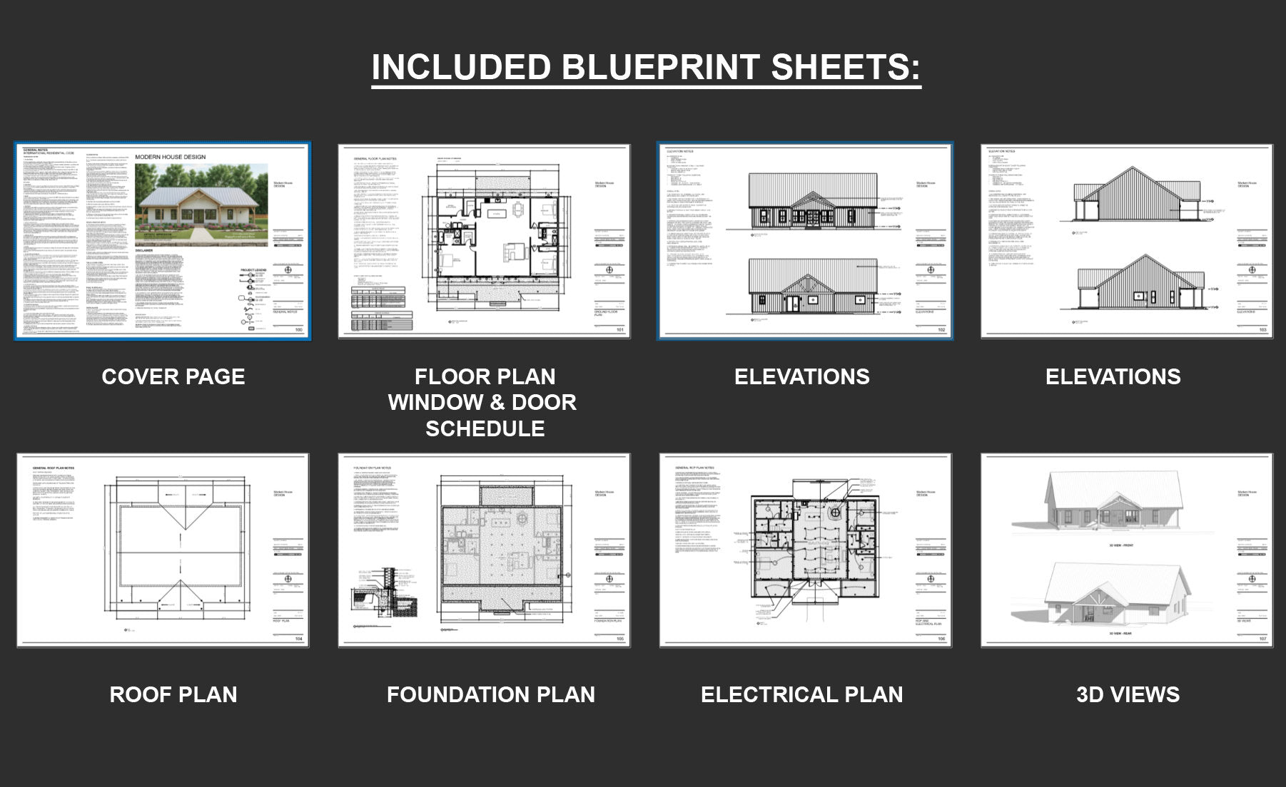 Farmhouse Barndominium - 40' x 60' House Plan Design - 3 Bed 2 Bath - Drawings Blueprints