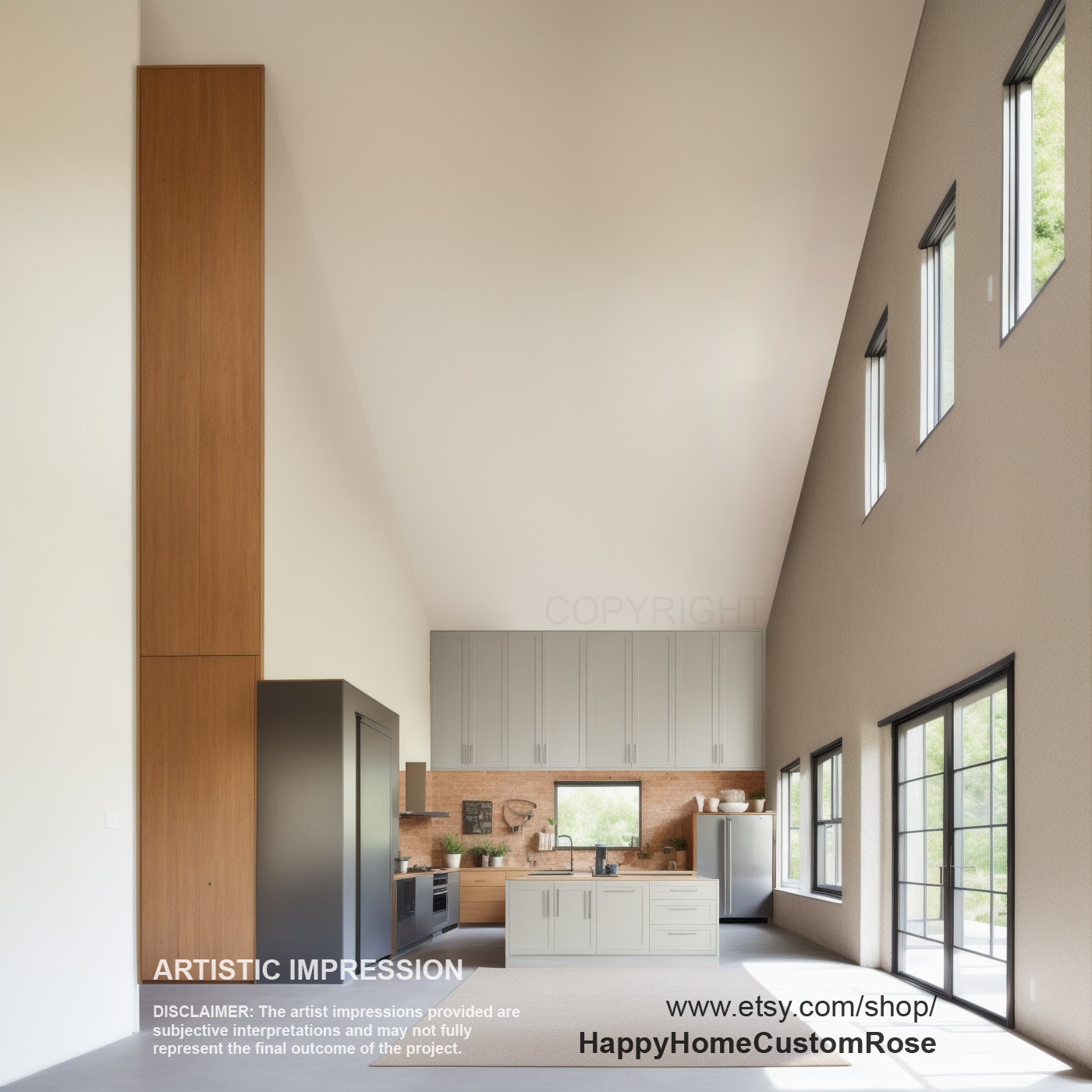 Brentwood Barn Barndominium House Plan - 100x36, 2310 SF, 4 Bed 3 Bath with 3-Car Garage