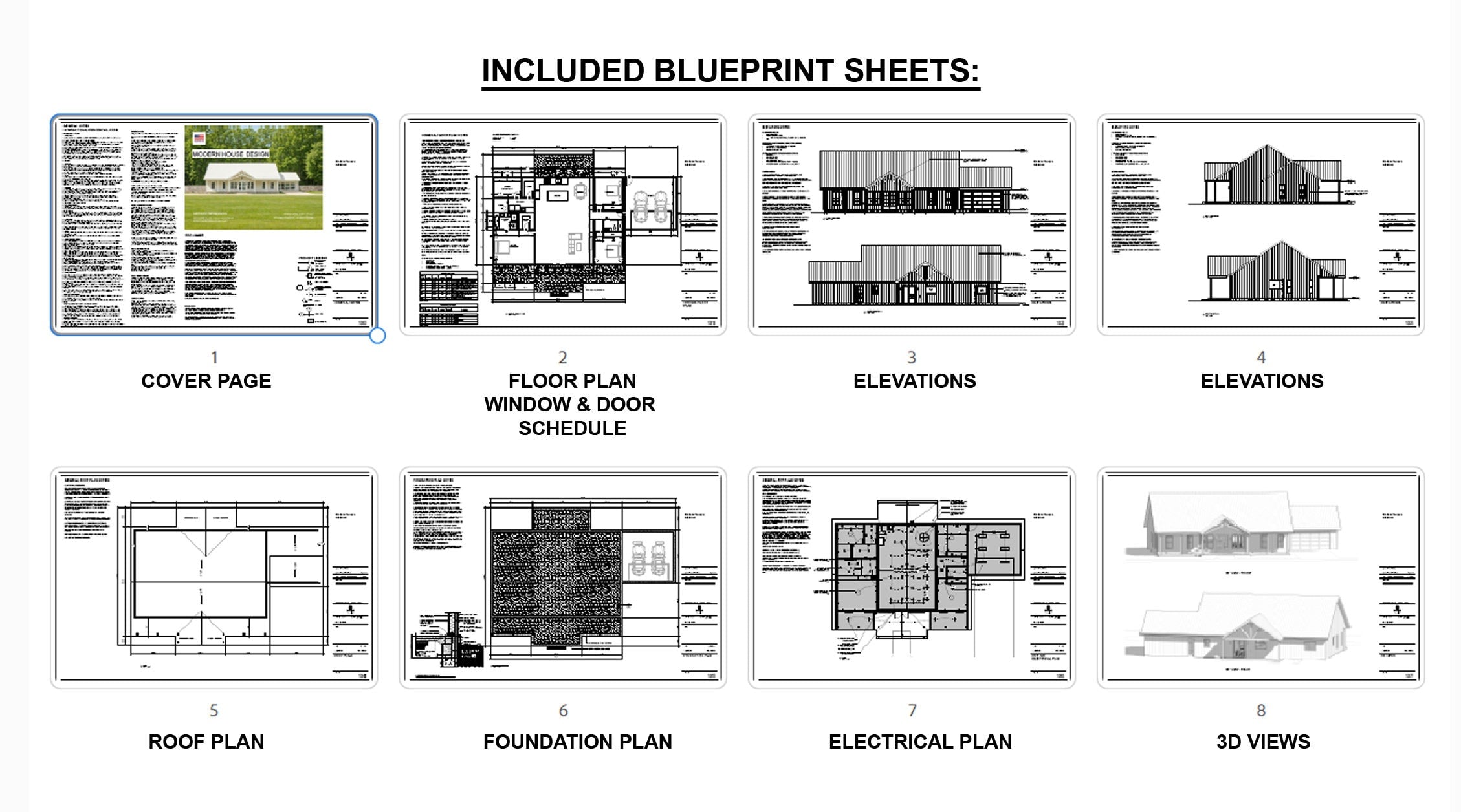 Farmhouse Barndominium - 40' x 60' House Plan Design - 3 Bed 2 Bath - Drawings Blueprints