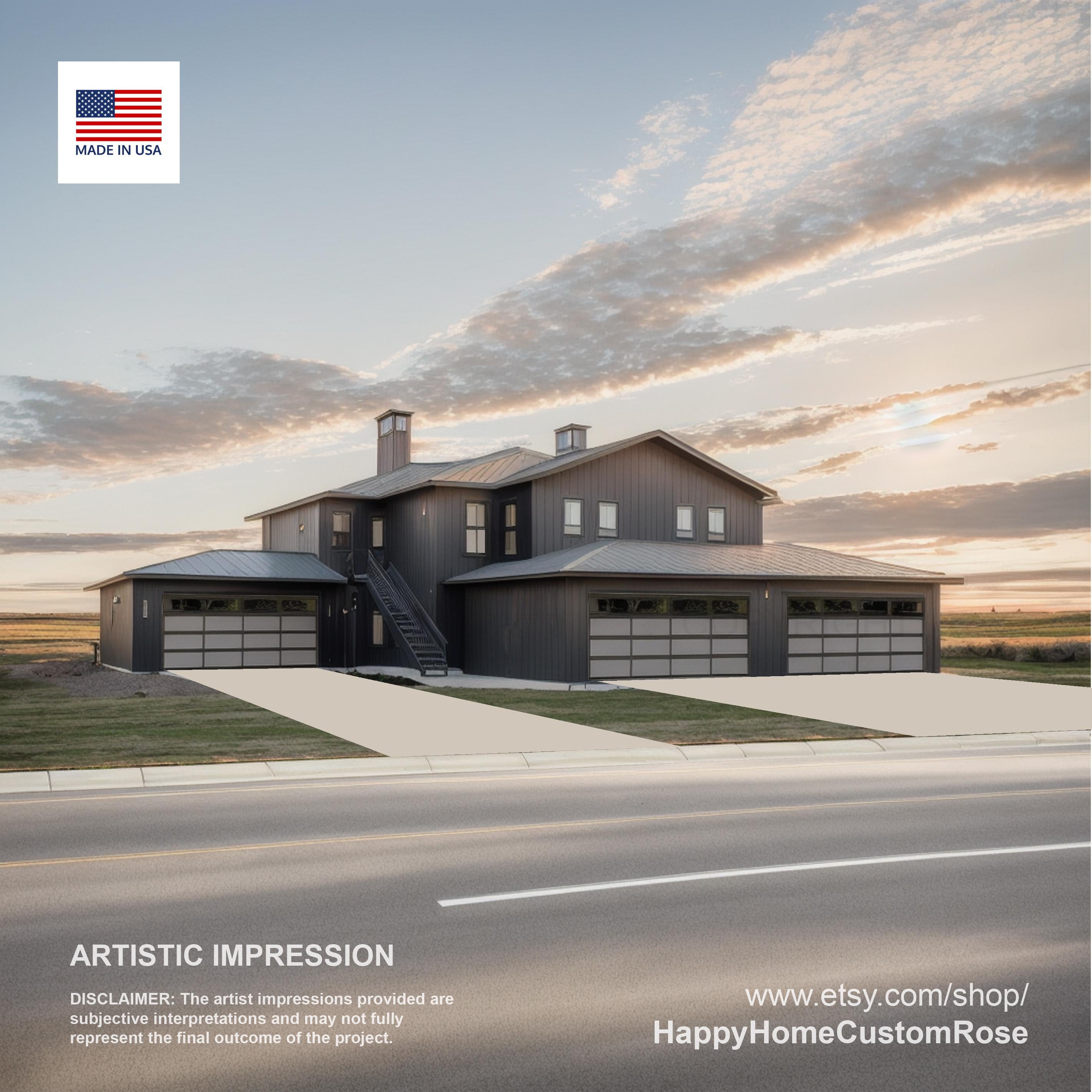 Hip Roof Fourplex Investment Rental Plan - 8 Bed 8 bath - Modern Spacious Multifamily - Drawings Blueprints - Investment Property