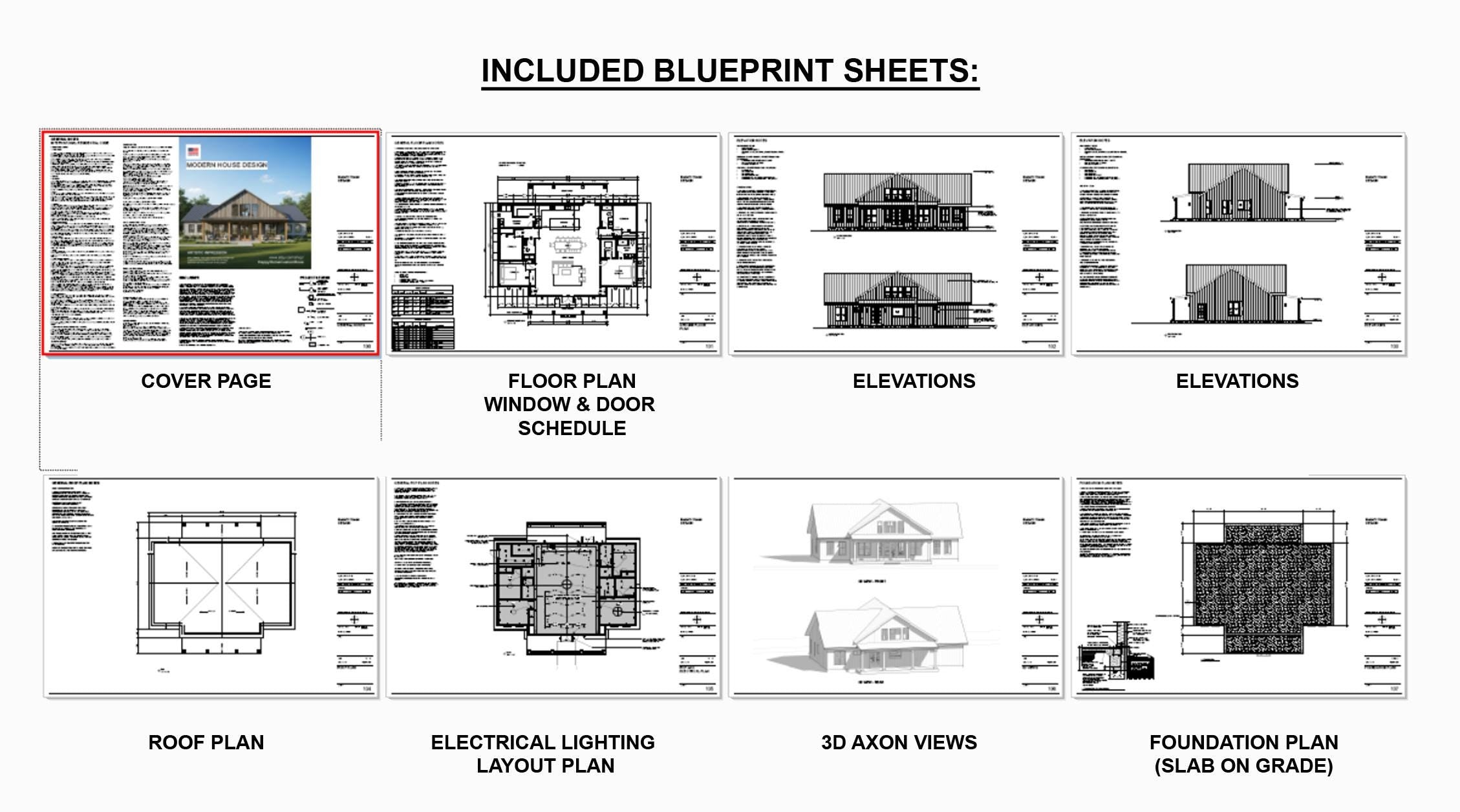 Ashwood Farmhouse Barndominium House Plan - 60x40, 2296 SF, 4 Bed 3 Bath - Modern Open Floor Plan