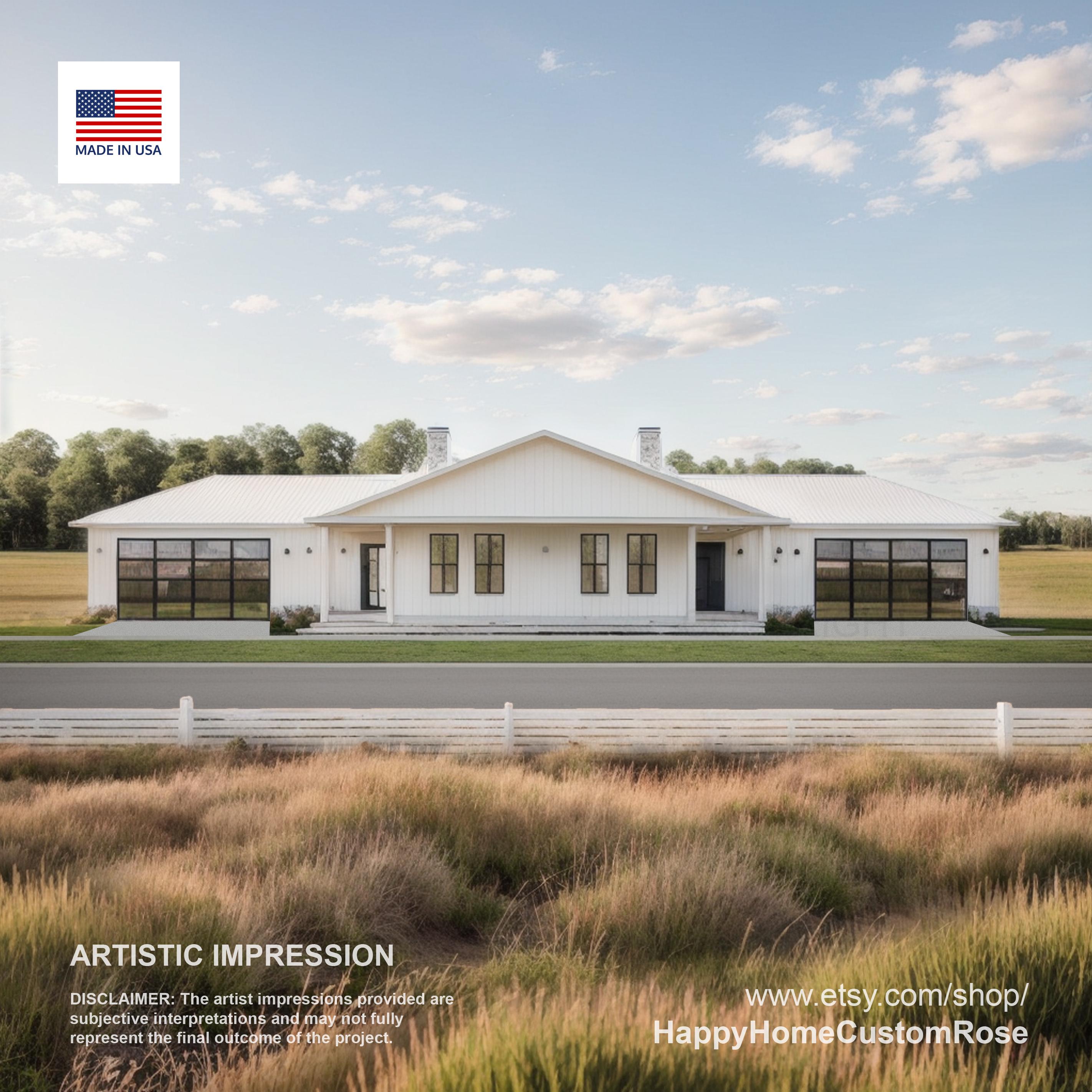 Hip Roof Duplex Investment Rental Plan - 2 Bed 2 bath - 1228 SF - Modern Spacious Multifamily - Drawings Blueprints - Investment Property