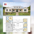 Mighty Maple Barndominium House Plan - 2636 SF, 4 Bed 3.5 Bath - Modern Open Floor Plan Blueprints