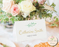 Printable Place Cards Escort Cards, Instant Download, Garden Greenery Wedding Printable Template, Edit in Word or Pages