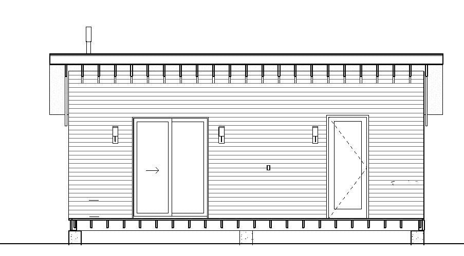 Modern In-Law Suite Plans 19x28 - ADU Cabin - Guest House Blueprints