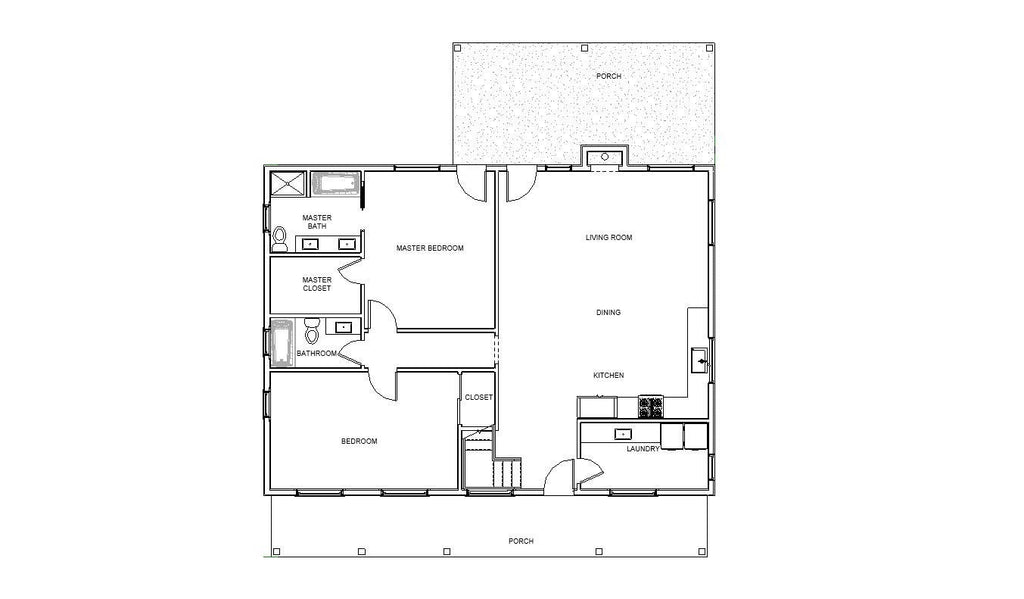 Custom House Plans and Blueprints Rustic Cabin Mountain Lakeside Vacation Retreat, 2 bed 2 bath