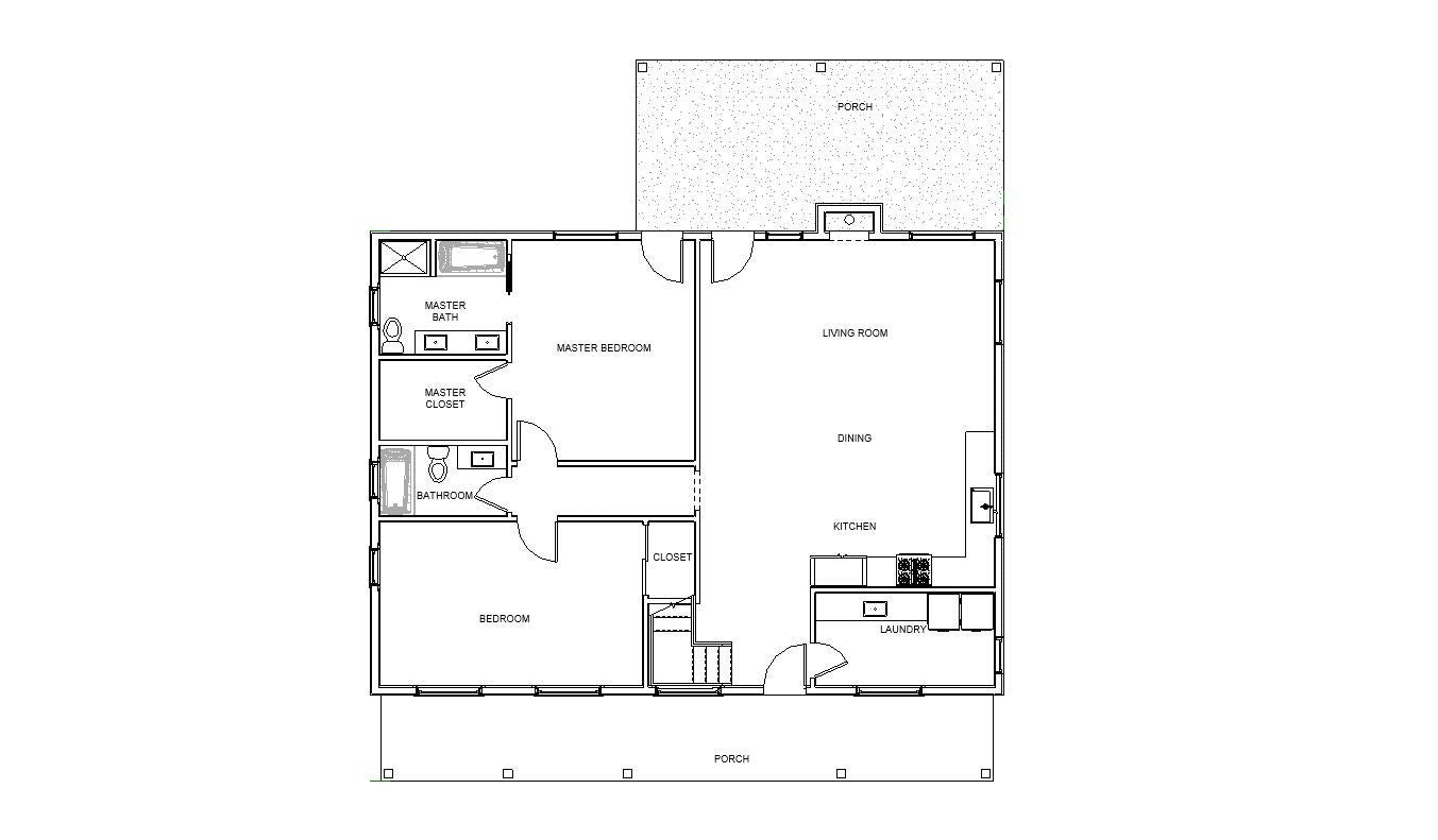 Custom House Plans and Blueprints Rustic Cabin Mountain Lakeside Vacation Retreat, 2 bed 2 bath