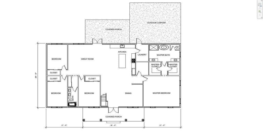 Oak Street Modern House Plan - 4 Bed 2 Bath - Contemporary Home Blueprints
