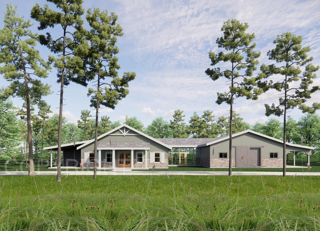 The Barndominium Estate house 4 bed 3 bath Custom House Plans and Blueprints
