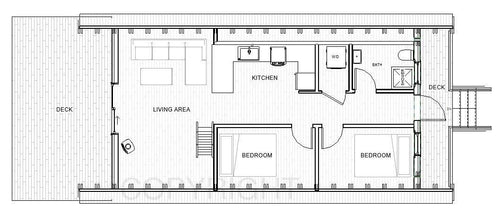 A-Frame Cabin Plans 22x36 - Modern Vacation Home - Tiny House Blueprints