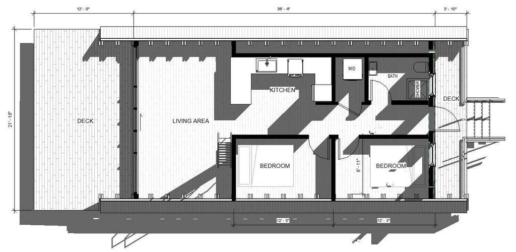 Modern Yosemite A Frame 22' x 36' Spacious Cabin / Tiny House / A-Frame House Design Concept Plans