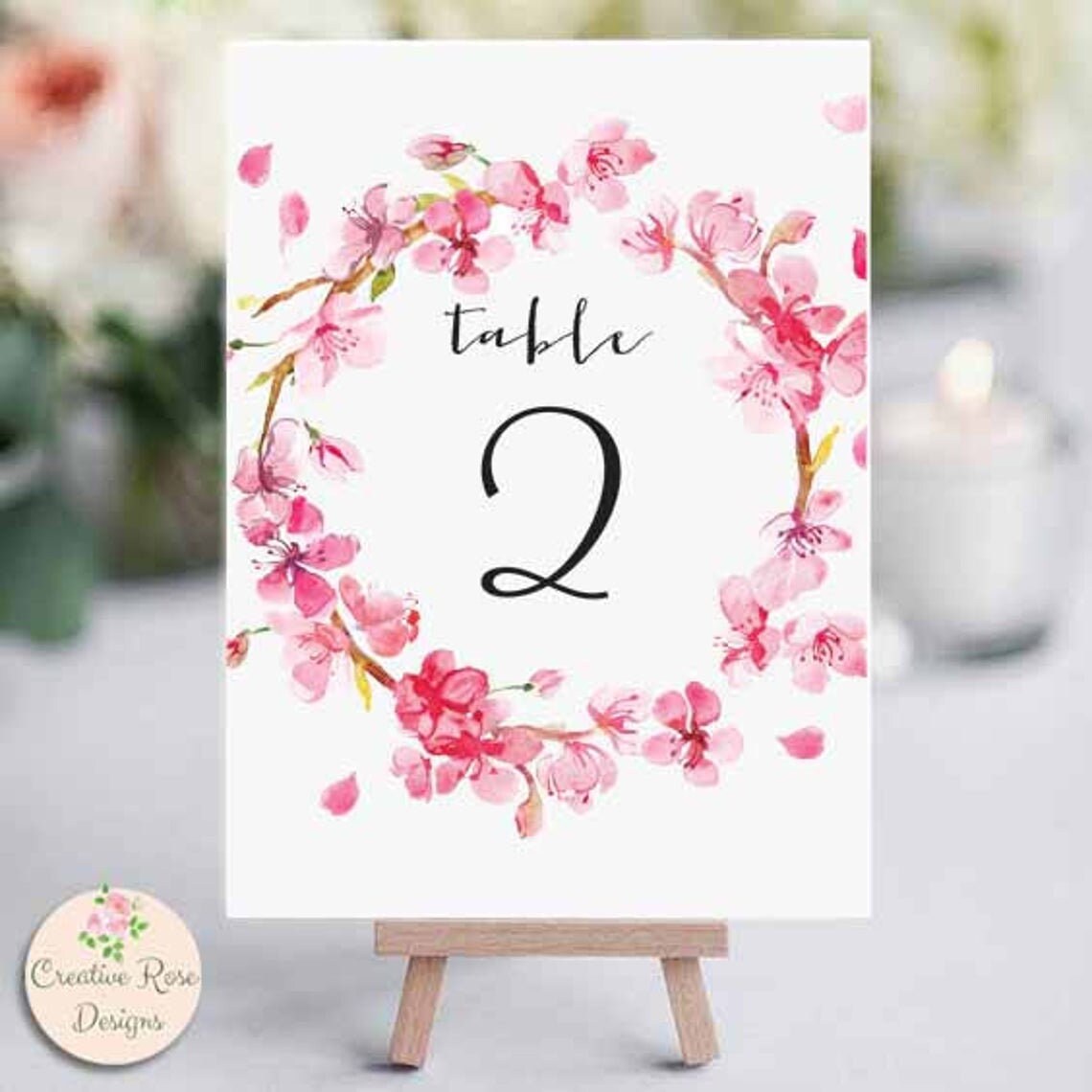 Printable Pink Cherry Blossom Welcome Sign, Custom Wedding Sign Spring, Welcome Sign Wedding, Welcome Sign, Spring Wedding - 3x5" 4x6" Size