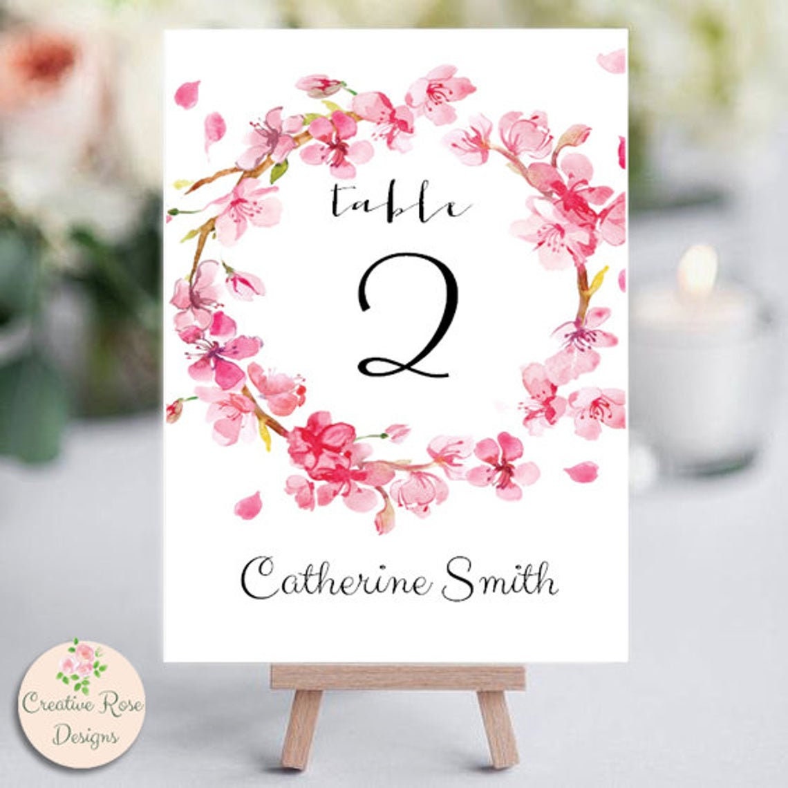 Printable Pink Cherry Blossom Welcome Sign, Custom Wedding Sign Spring, Welcome Sign Wedding, Welcome Sign, Spring Wedding