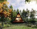 Modern Yosemite A Frame 22' x 36' Spacious Cabin / Tiny House / A-Frame House Design Concept Plans