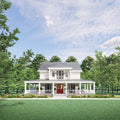 Old Southern Charm Farmhouse Plan 3 bed 3.5 bath (55'x58') Custom House Plans and Blueprints