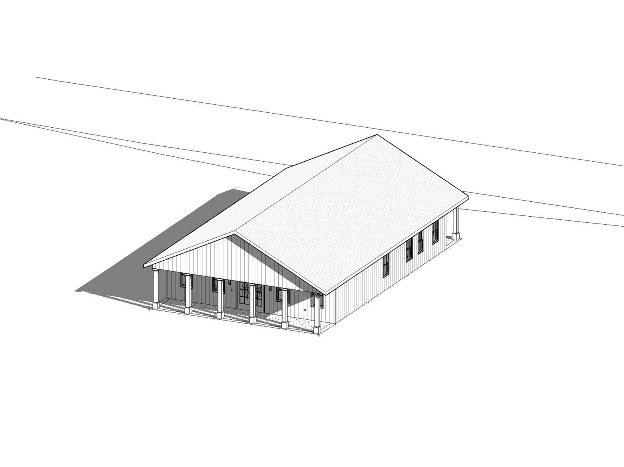Modern House Plan | 40' x 55' | 2,200 SF | One Story - The Olive