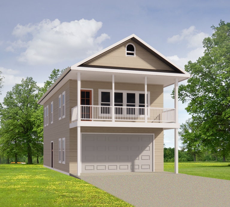Narrow Cypress I Two level (21x40') Custom House Plans and Blueprints