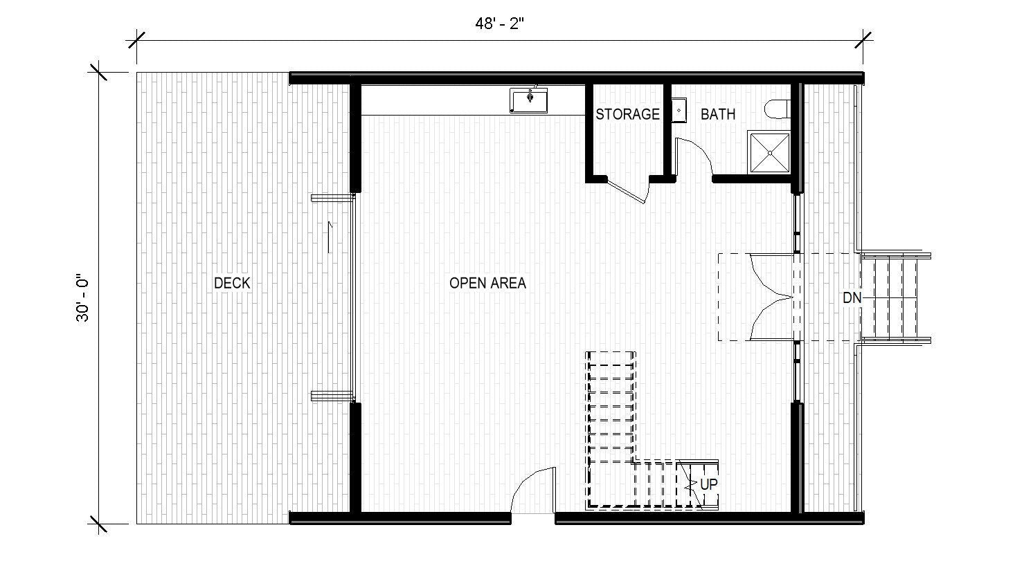 Modern Vacation Cabin Loft 30' x 30' Open Plan Cabin / Design Blueprint House Concept Pricing Plans