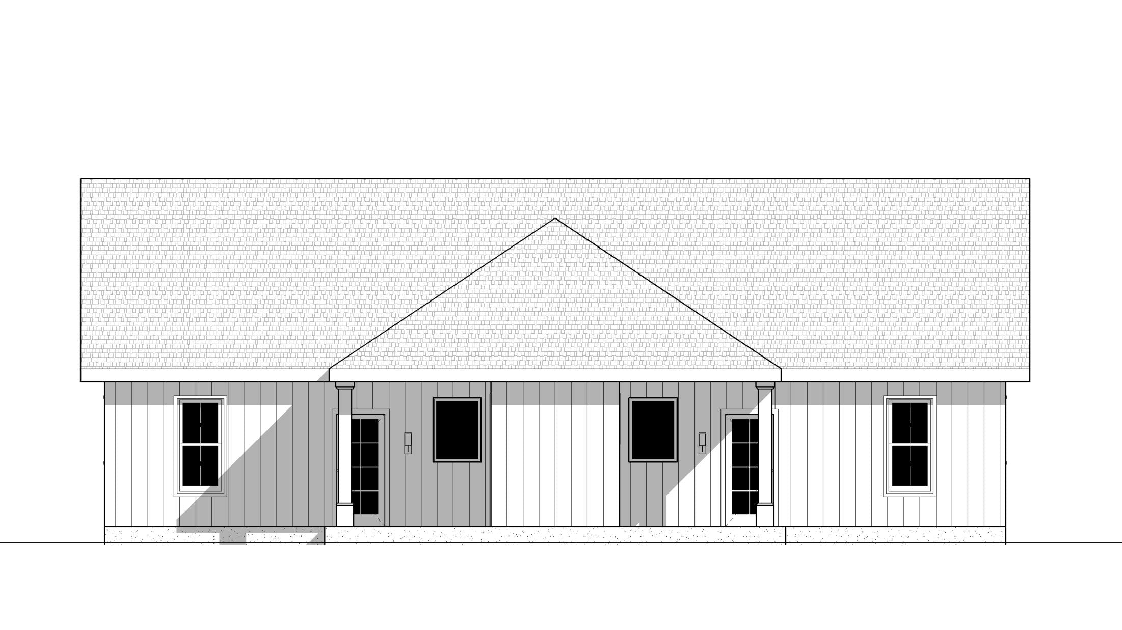 Twin Investment Duplex 2 bed 1 bath (56'x34') 1740 SF Custom House Plans and Blueprints