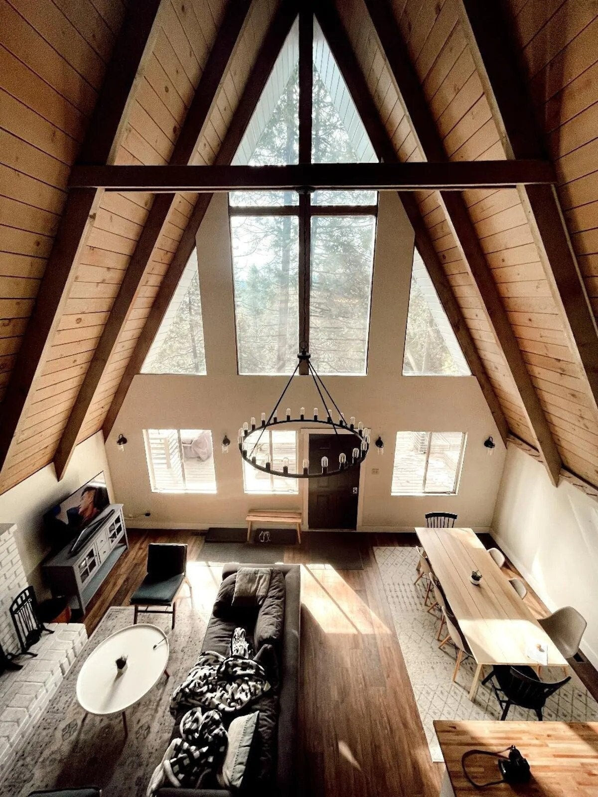 Modern Vacation A-Frame 24' x 40' Open Plan Cabin / Construction Blueprint House Design Concept Plans