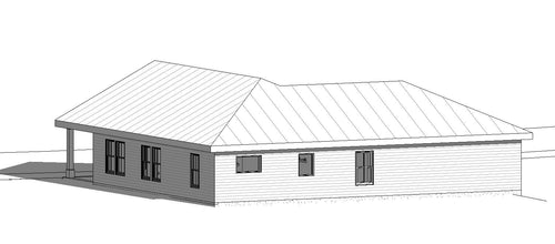 Affordable Homestead 3 bed 2 bath (60'x48') 1730 SF Custom House Plans and Blueprints