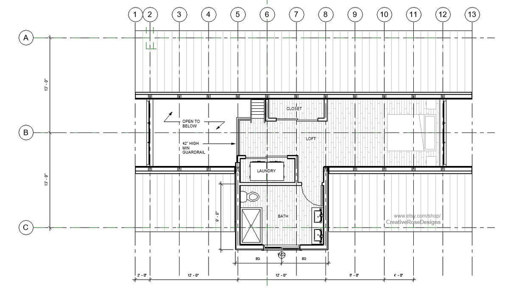Spacious Sunset Modern A Frame 26' x 40' / Vacation Cabin / A-Frame House Design Concept Plans Blueprint