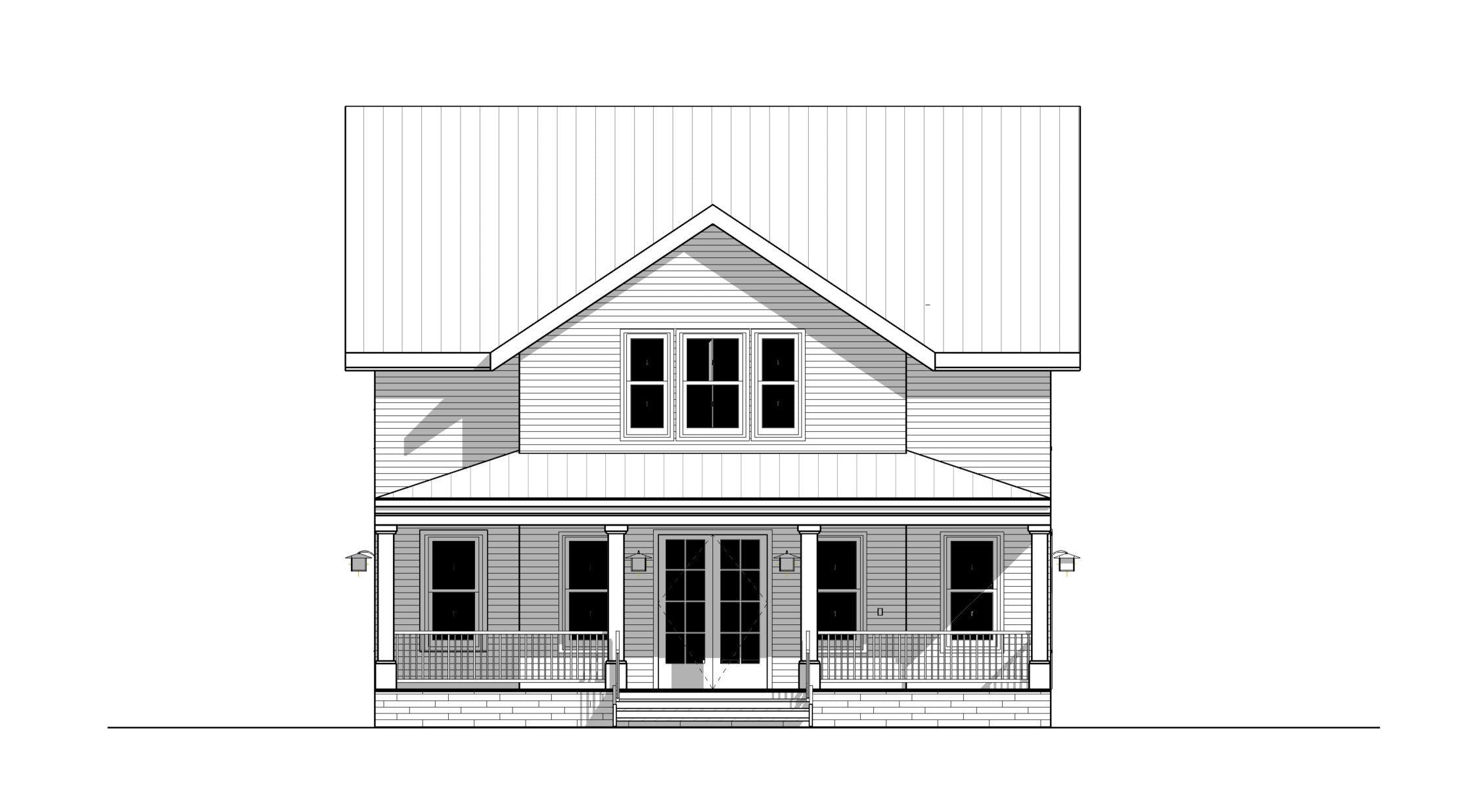 Two Story Farmhouse Plan 4 bed 4 bath (58x35') Custom House Plans and Blueprints