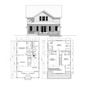 Two Story Farmhouse Plan 4 bed 4 bath (58x35') Custom House Plans and Blueprints