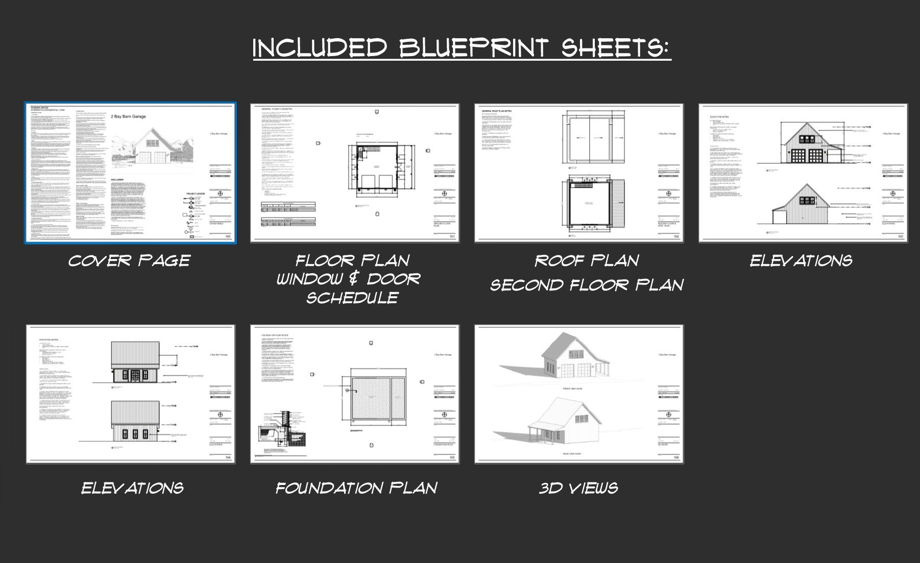 2 Bay Barn Garage Floor Plan, 2 story garage and workshop. 840 sq ft.