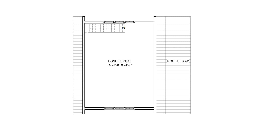 2 Bay Barn Garage Floor Plan, 2 story garage and workshop. 840 sq ft.