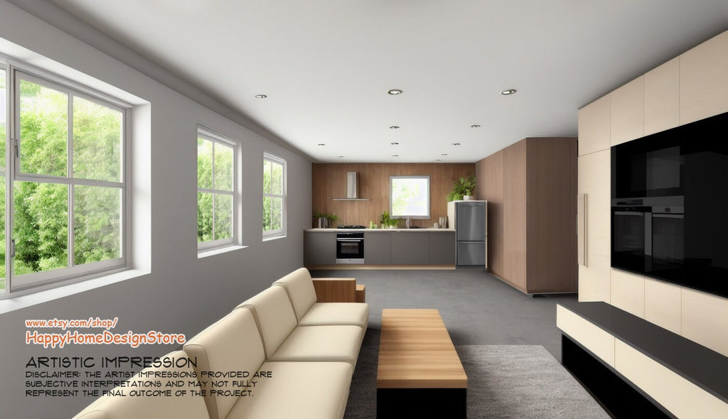 Two Car ADU Garage Apartment 28' x 32' - Architectural Plan with Eleva ...