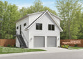 Two Car ADU Garage Loft 28'x28' Architectural Plans - Blueprint Digital PDF